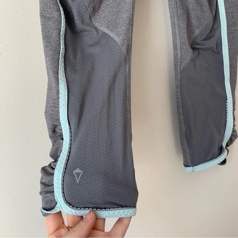 Ivivva By Lululemon for Youth Girls Gray Crop Leggings Size 14
